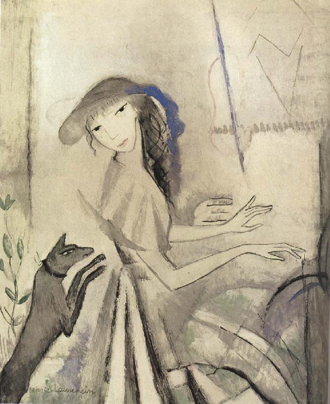Marie Laurencin Self-Portrait of play piano china oil painting image